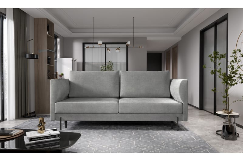 Zerlo 3-seters Sofa - Lysegrå - Møbler - Sofaer - Sofa 3 seter