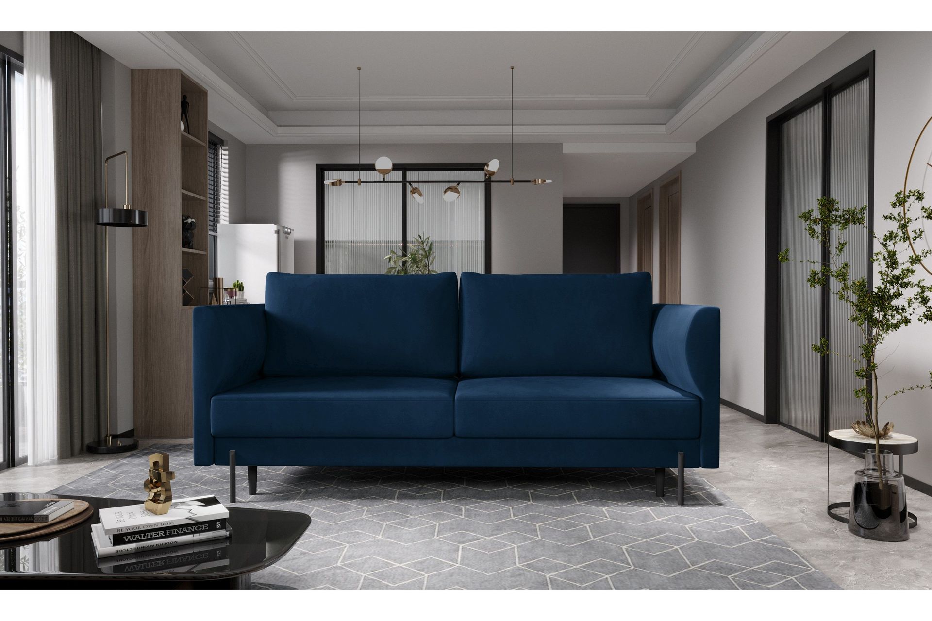 Zerlo 3-seters Sofa - Mørkeblå