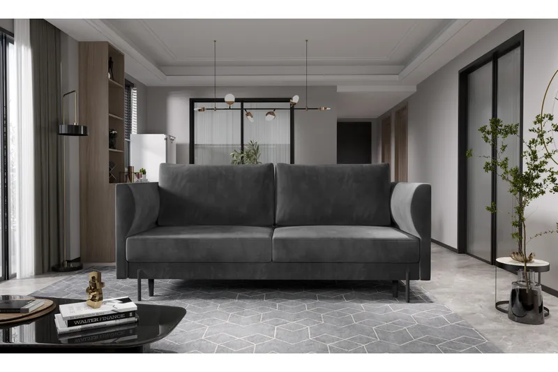 Zerlo 3-seters Sofa, Mørkegrå