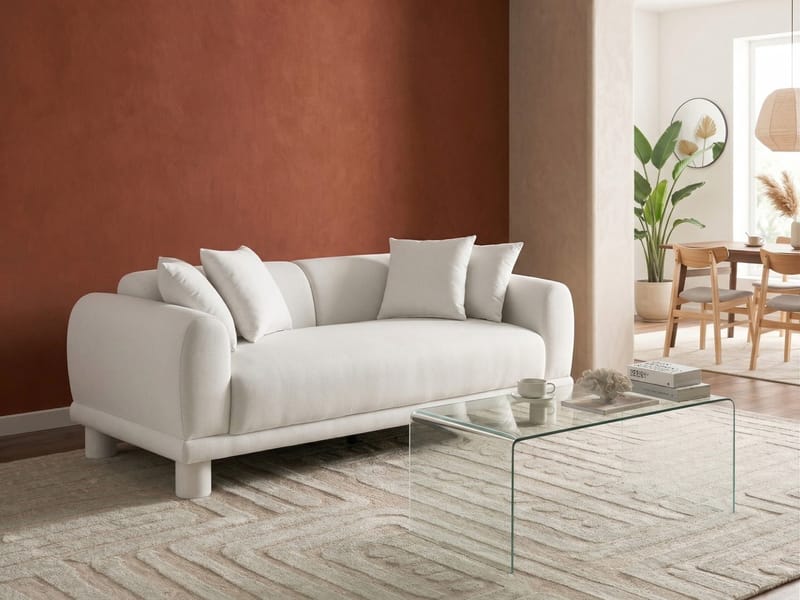 3-seters sofa Pori - Off-White - Møbler - Sofaer - Sofa 3 seter