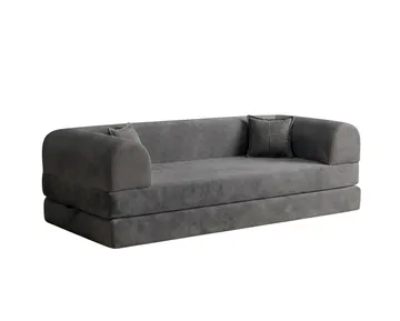 3-seters sovesofa Atelier Del Sofa Legom Eco (190 x 90 x 25 cm) Antrasitt - Antrasitt - Møbler - Sofaer - Sovesofaer