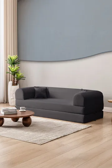 3-seters sovesofa Atelier Del Sofa Legom Eco (190 x 90 x 25 cm) Antrasitt - Antrasitt - Møbler - Sofaer - Sovesofaer