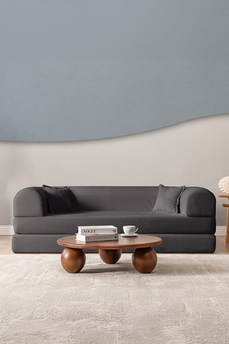 3-seters sovesofa Atelier Del Sofa Legom Eco (190 x 90 x 25 cm) Antrasitt - Antrasitt - Møbler - Sofaer - Sovesofaer