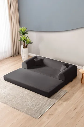 3-seters sovesofa Atelier Del Sofa Legom Eco (190 x 90 x 25 cm) Antrasitt - Antrasitt - Møbler - Sofaer - Sovesofaer