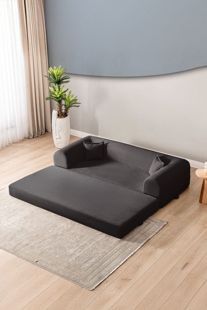 3-seters sovesofa Atelier Del Sofa Legom Eco (190 x 90 x 25 cm) Antrasitt - Antrasitt - Møbler - Sofaer - Sovesofaer