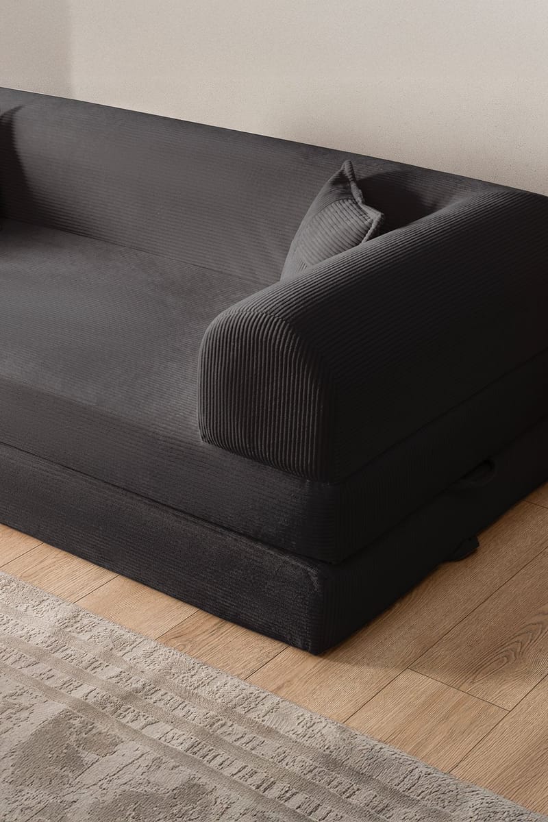 3-seters sovesofa Atelier Del Sofa Legom Eco (190 x 90 x 25 cm) Antrasitt - Antrasitt - Møbler - Sofaer - Sovesofaer