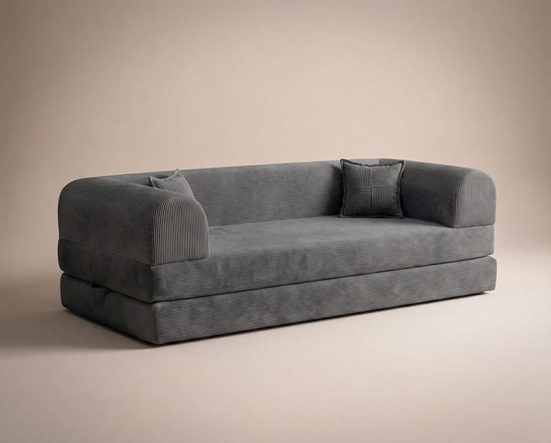 3-seters sovesofa Atelier Del Sofa Legom Eco (190 x 90 x 25 cm) Antrasitt - Antrasitt - Møbler - Sofaer - Sovesofaer