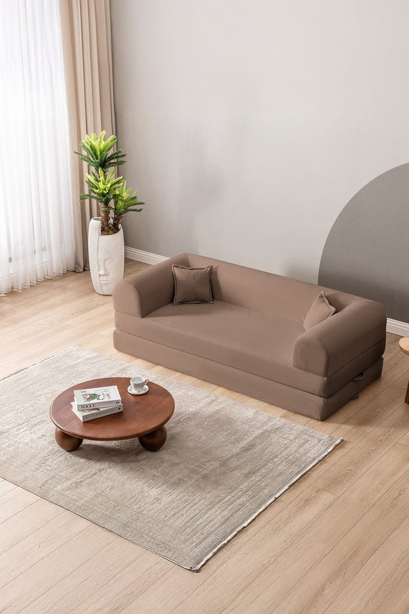 3-seters sovesofa Atelier Del Sofa Legom Eco (190 x 90 x 25 cm) Beige - Møbler - Sofaer - Sovesofaer