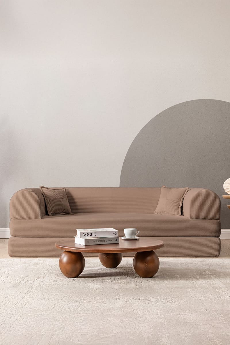 3-seters sovesofa Atelier Del Sofa Legom Eco (190 x 90 x 25 cm) Beige - Møbler - Sofaer - Sovesofaer