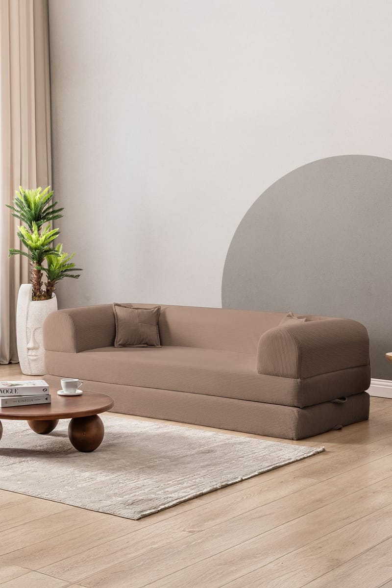 3-seters sovesofa Atelier Del Sofa Legom Eco (190 x 90 x 25 cm) Beige - Møbler - Sofaer - Sovesofaer