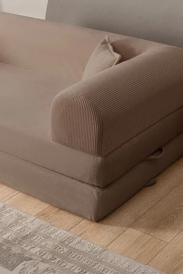 3-seters sovesofa Atelier Del Sofa Legom Eco (190 x 90 x 25 cm) Beige - Møbler - Sofaer - Sovesofaer