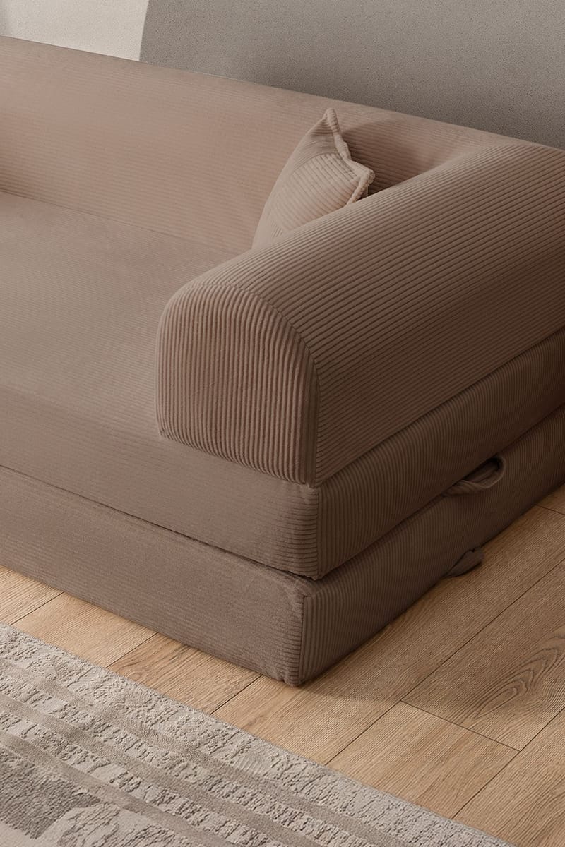 3-seters sovesofa Atelier Del Sofa Legom Eco (190 x 90 x 25 cm) Beige - Møbler - Sofaer - Sovesofaer