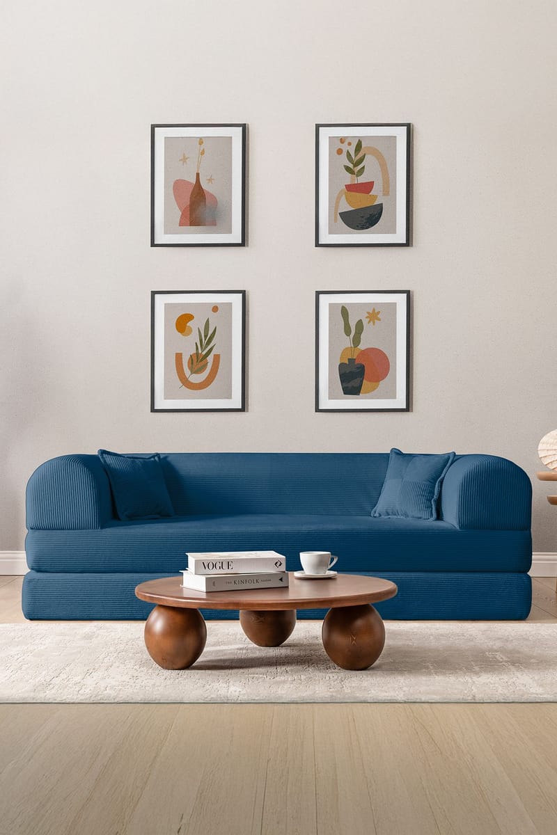 3-seters sovesofa Atelier Del Sofa Legom Eco (190 x 90 x 25 cm) Blå - Møbler - Sofaer - Sovesofaer