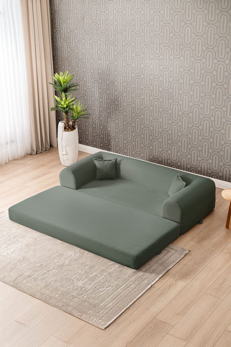 3-seters sovesofa Atelier Del Sofa Legom Eco (190 x 90 x 25 cm) Grønn - Møbler - Sofaer - Sovesofaer