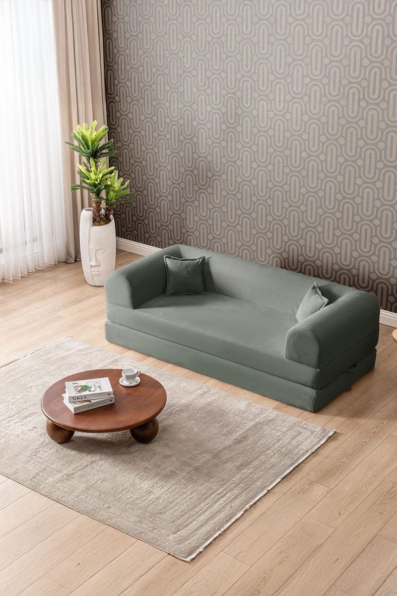 3-seters sovesofa Atelier Del Sofa Legom Eco (190 x 90 x 25 cm) Grønn - Møbler - Sofaer - Sovesofaer