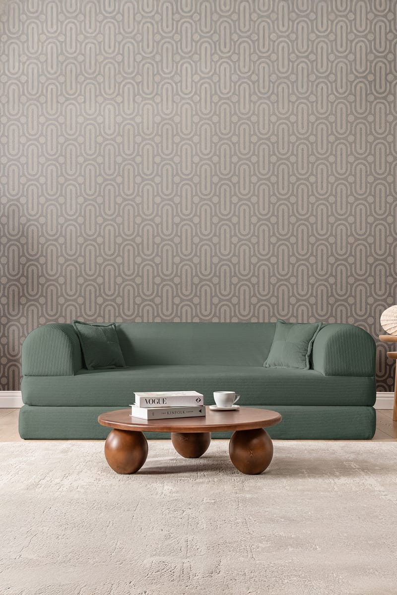 3-seters sovesofa Atelier Del Sofa Legom Eco (190 x 90 x 25 cm) Grønn - Møbler - Sofaer - Sovesofaer