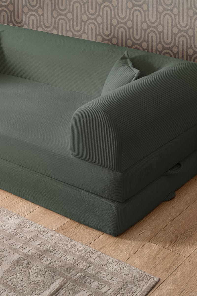 3-seters sovesofa Atelier Del Sofa Legom Eco (190 x 90 x 25 cm) Grønn - Møbler - Sofaer - Sovesofaer