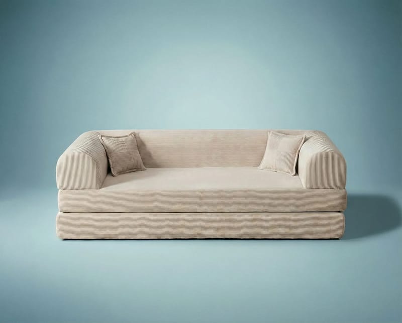 3-seters sovesofa Atelier Del Sofa Legom Eco (190 x 90 x 25 cm) Krem - Møbler - Sofaer - Sovesofaer
