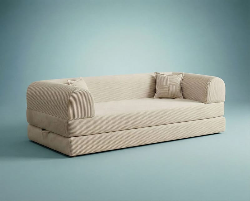 3-seters sovesofa Atelier Del Sofa Legom Eco (190 x 90 x 25 cm) Krem - Møbler - Sofaer - Sovesofaer
