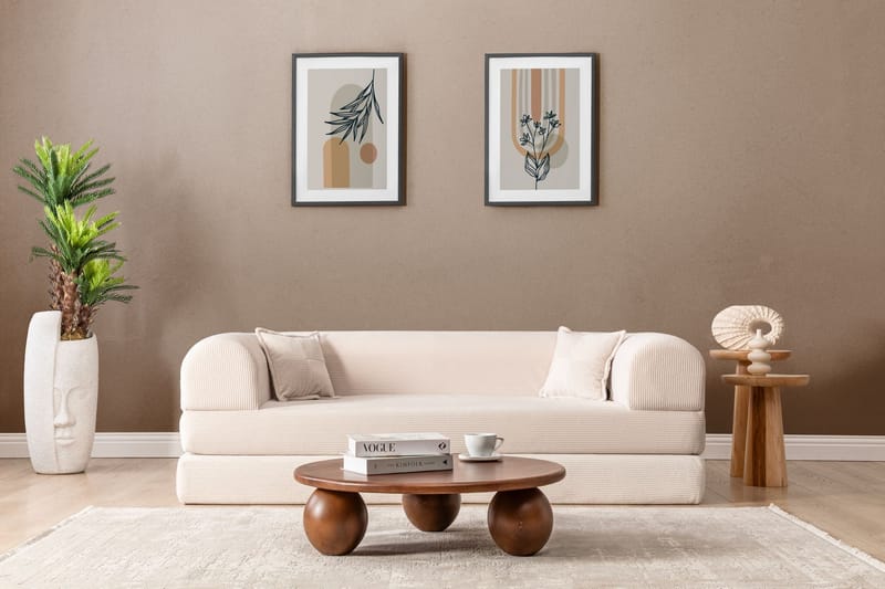 3-seters sovesofa Atelier Del Sofa Legom Eco (190 x 90 x 25 cm) Krem - Møbler - Sofaer - Sovesofaer