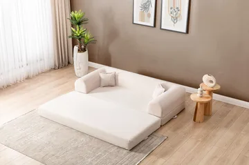 3-seters sovesofa Atelier Del Sofa Legom Eco (190 x 90 x 25 cm) Krem - Møbler - Sofaer - Sovesofaer