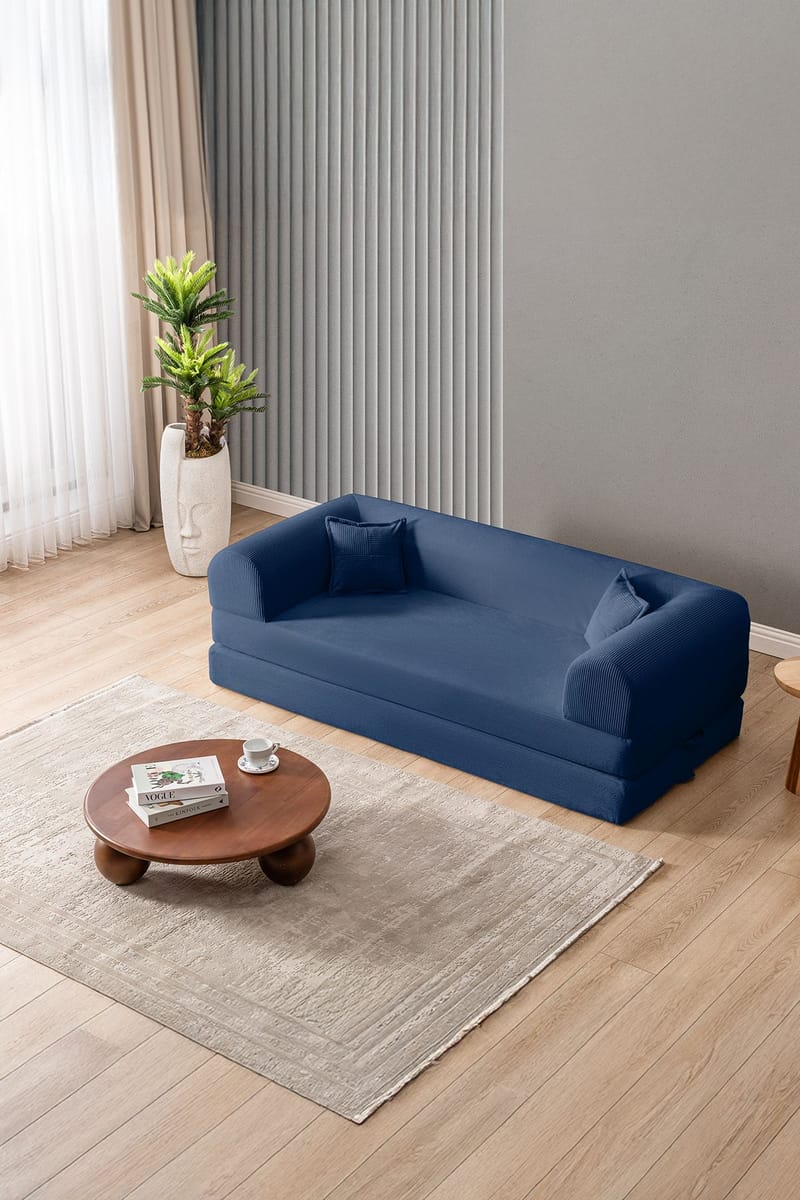 3-seters sovesofa Atelier Del Sofa Legom Eco (190 x 90 x 25 cm) Marineblå - Møbler - Sofaer - Sovesofaer