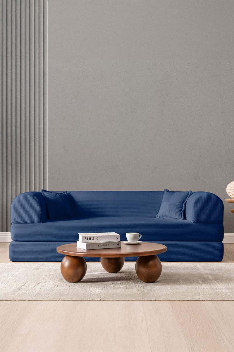 3-seters sovesofa Atelier Del Sofa Legom Eco (190 x 90 x 25 cm) Marineblå - Møbler - Sofaer - Sovesofaer