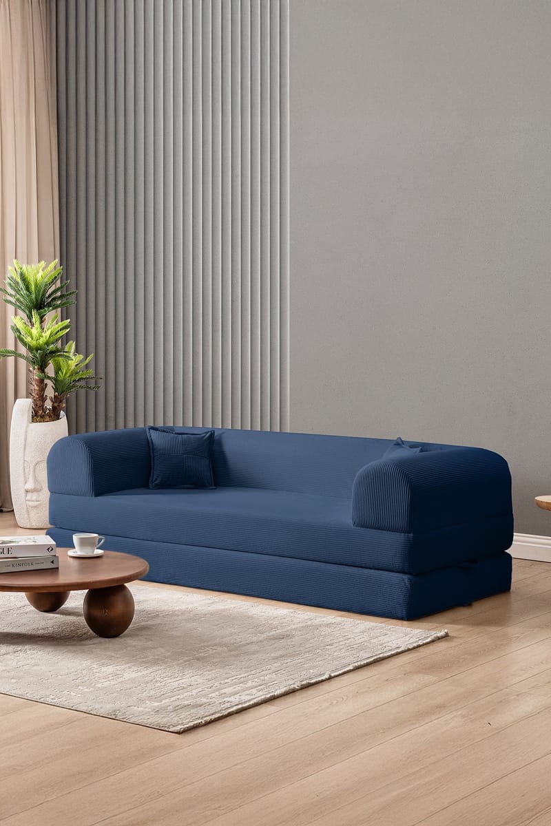 3-seters sovesofa Atelier Del Sofa Legom Eco (190 x 90 x 25 cm) Marineblå - Møbler - Sofaer - Sovesofaer