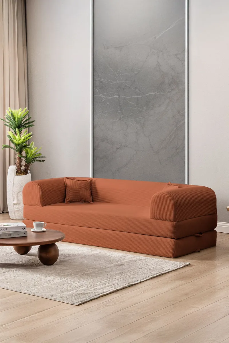 3-seters sovesofa Atelier Del Sofa Legom Eco (190 x 90 x 25 cm) Oransje - Møbler - Sofaer - Sovesofaer