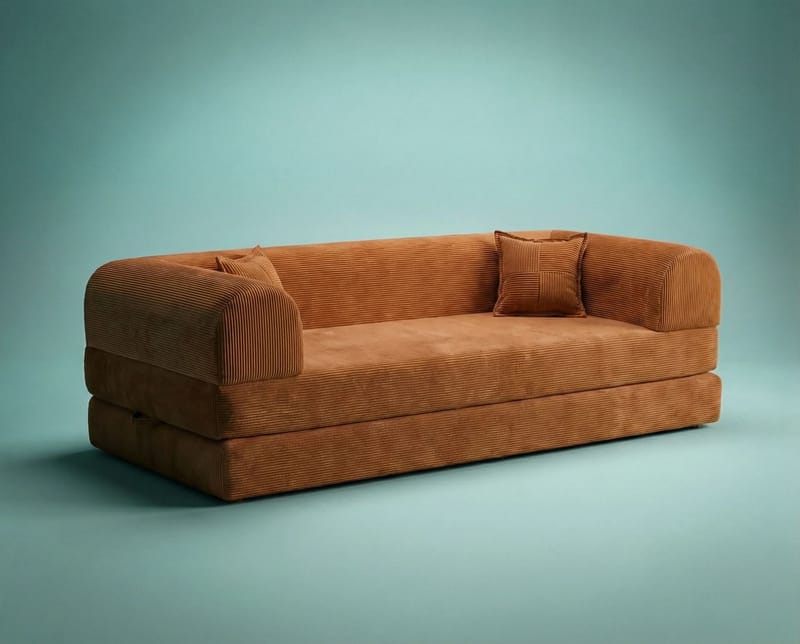 3-seters sovesofa Atelier Del Sofa Legom Eco (190 x 90 x 25 cm) Oransje - Møbler - Sofaer - Sovesofaer