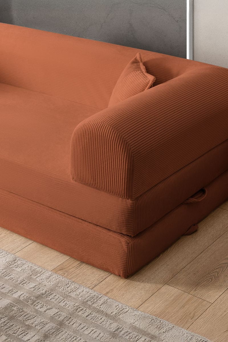3-seters sovesofa Atelier Del Sofa Legom Eco (190 x 90 x 25 cm) Oransje - Møbler - Sofaer - Sovesofaer
