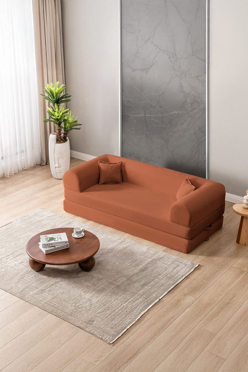 3-seters sovesofa Atelier Del Sofa Legom Eco (190 x 90 x 25 cm) Oransje - Møbler - Sofaer - Sovesofaer