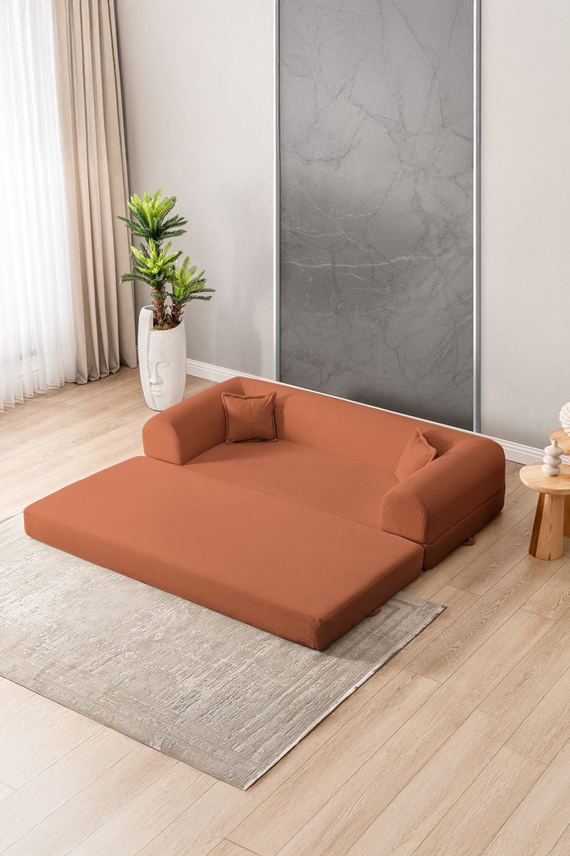 3-seters sovesofa Atelier Del Sofa Legom Eco (190 x 90 x 25 cm) Oransje - Møbler - Sofaer - Sovesofaer