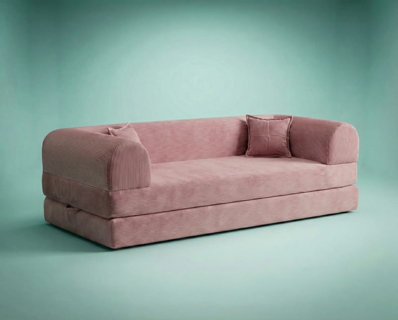 3-seters sovesofa Atelier Del Sofa Legom Eco (190 x 90 x 25 cm) Rosa - Møbler - Sofaer - Sovesofaer