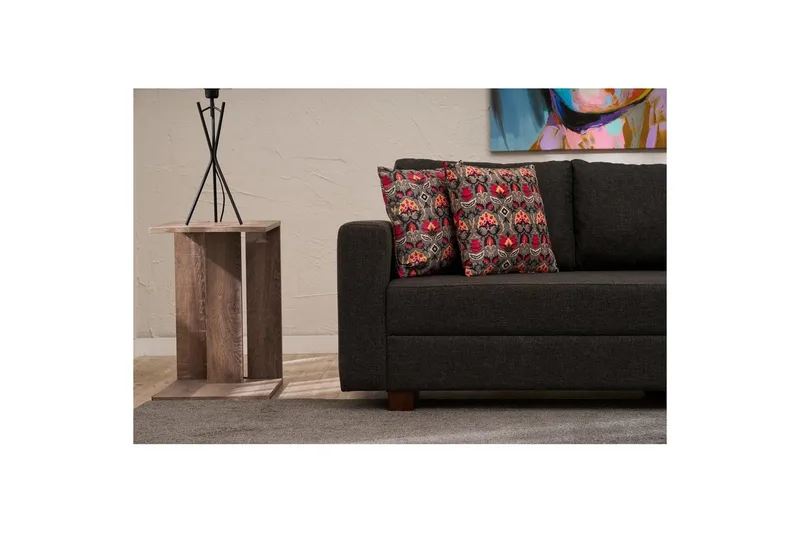 3-seters sovesofa Iroulport Antrasitt - Antrasitt - Møbler - Sofaer - Sovesofaer