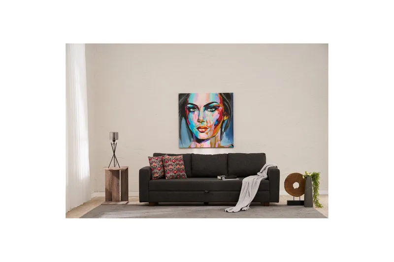 3-seters sovesofa Iroulport Antrasitt - Antrasitt - Møbler - Sofaer - Sovesofaer