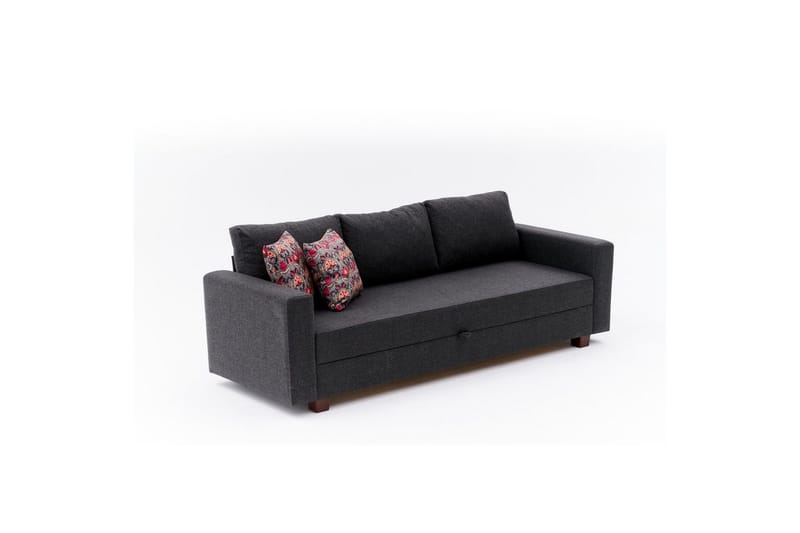 3-seters sovesofa Iroulport Antrasitt - Antrasitt - Møbler - Sofaer - Sovesofaer