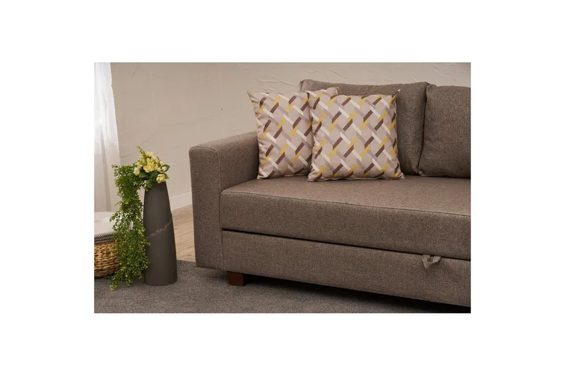 3-seters sovesofa Iroulport Arzilla Brun - Brun - Møbler - Sofaer - Sovesofaer