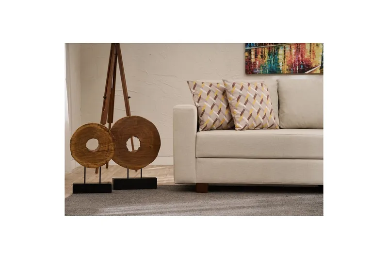 3-seters sovesofa Iroulport Arzilla Krem - Krem - Møbler - Sofaer - Sovesofaer