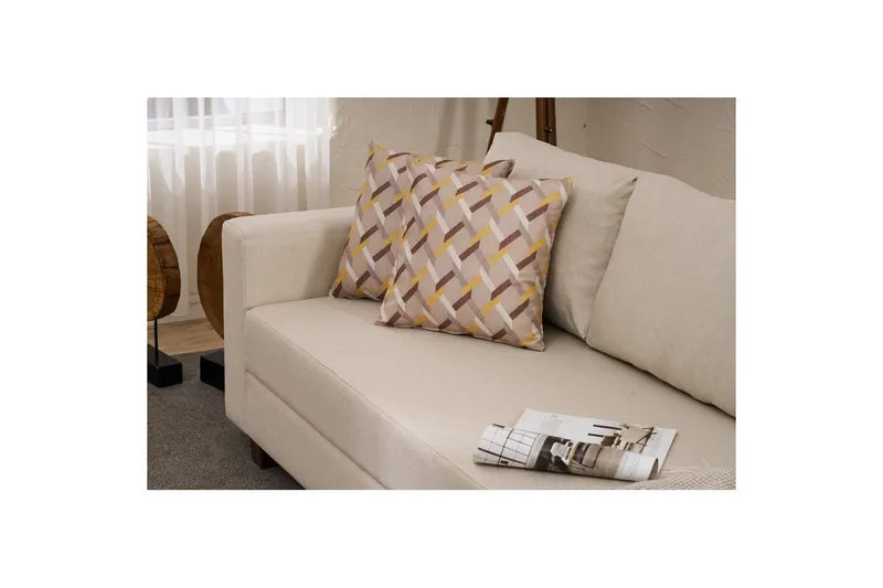 3-seters sovesofa Iroulport Arzilla Krem - Krem - Møbler - Sofaer - Sovesofaer