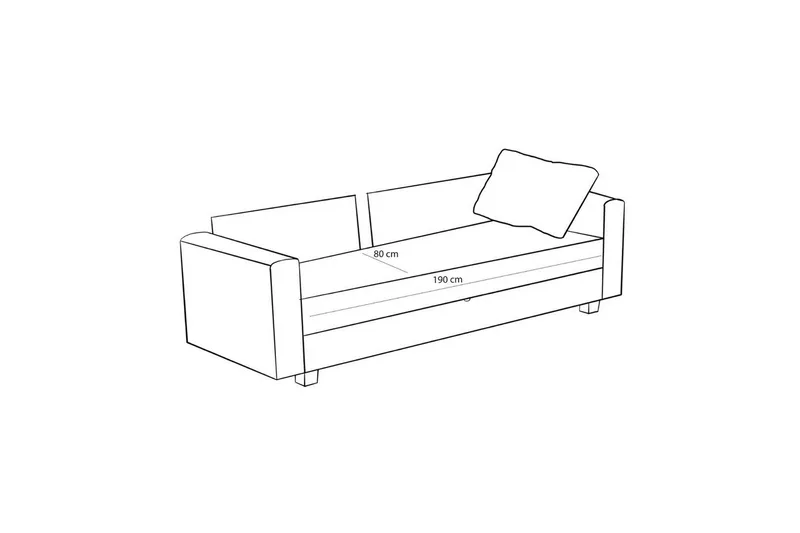 3-seters sovesofa Iroulport Beige - Beige - Møbler - Sofaer - Sovesofaer