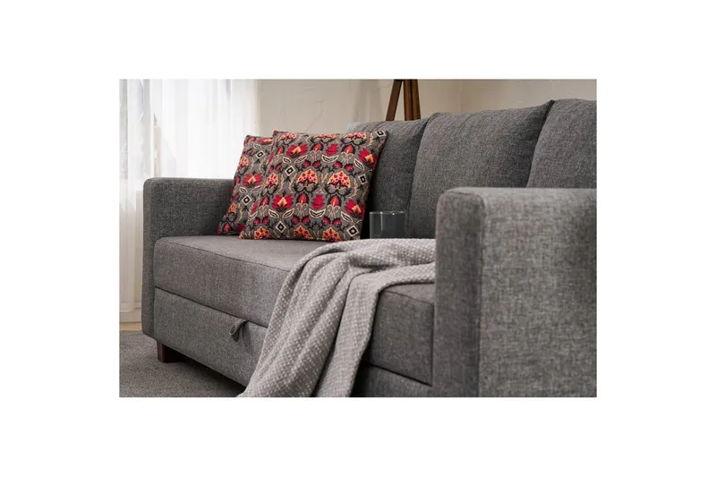 3-seters sovesofa Iroulport Grå - Grå - Møbler - Sofaer - Sovesofaer