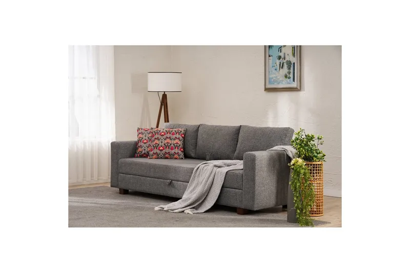 3-seters sovesofa Iroulport Grå - Grå - Møbler - Sofaer - Sovesofaer