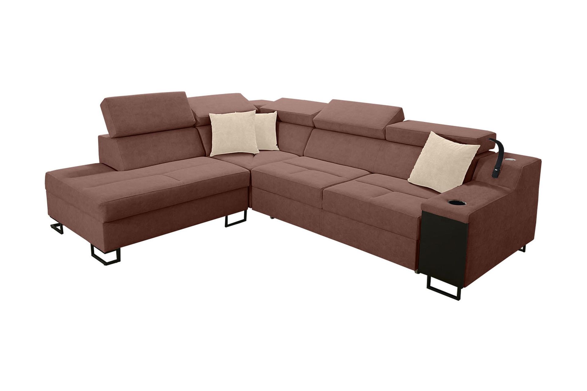 3-seters Sovesofa Venstre - Rosa
