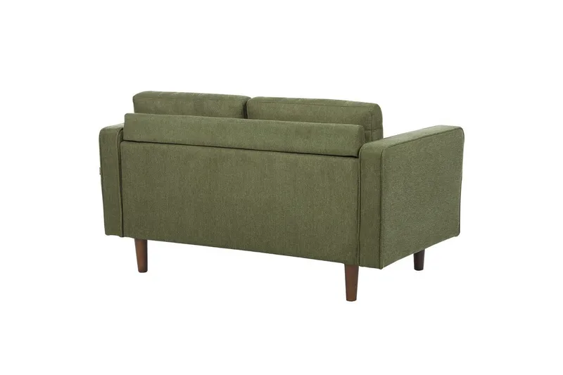 3-sits Soffgrupp Beliani Nurmo Beige/mörkt trä Green, Dark colored wood - Møbler - Sofaer - Sofagrupper
