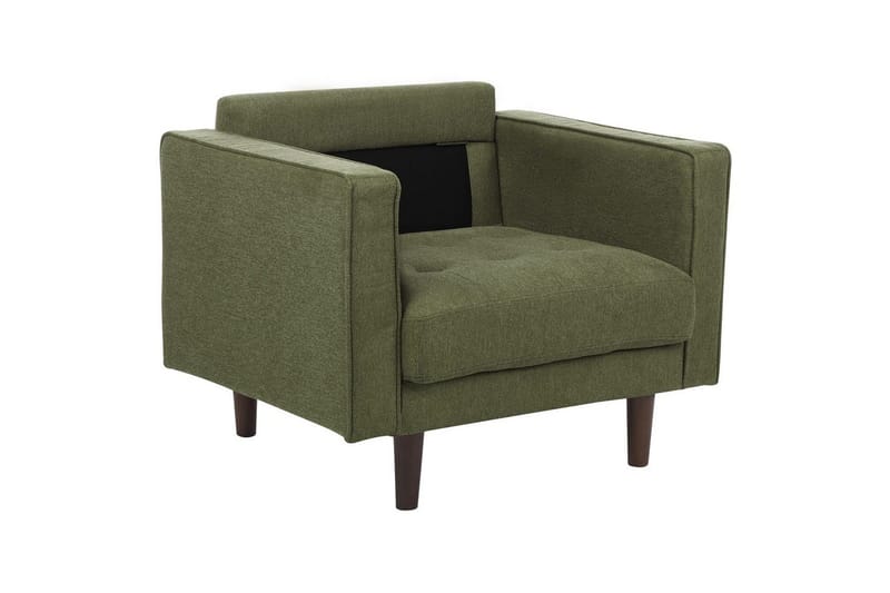 3-sits Soffgrupp Beliani Nurmo Beige/mörkt trä Green, Dark colored wood - Møbler - Sofaer - Sofagrupper
