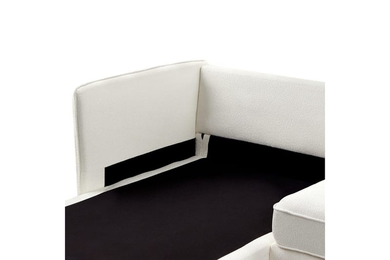 3-sitssoffa Beliani Altan Brun, Svart, Högervänd White||Black Left-faced - Møbler - Sofaer - Sofa med sjeselong