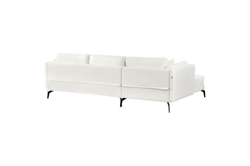 3-sitssoffa Beliani Altan Brun, Svart, Högervänd White||Black Left-faced - Møbler - Sofaer - Sofa med sjeselong