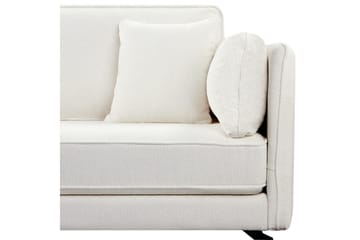 3-sitssoffa Beliani Altan Brun, Svart, Högervänd White||Black Left-faced - Møbler - Sofaer - Sofa med sjeselong