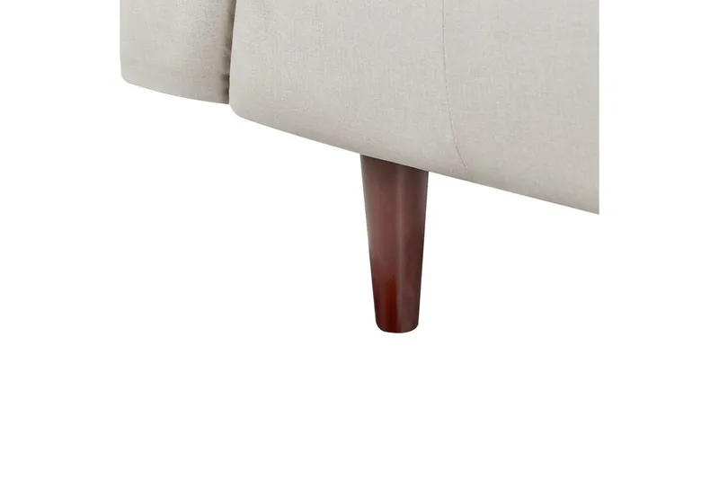 3-sitssoffa Beliani Byske Beige, mörkt trä Beige||Dark colored wood - Møbler - Sofaer - Sofa 3 seter